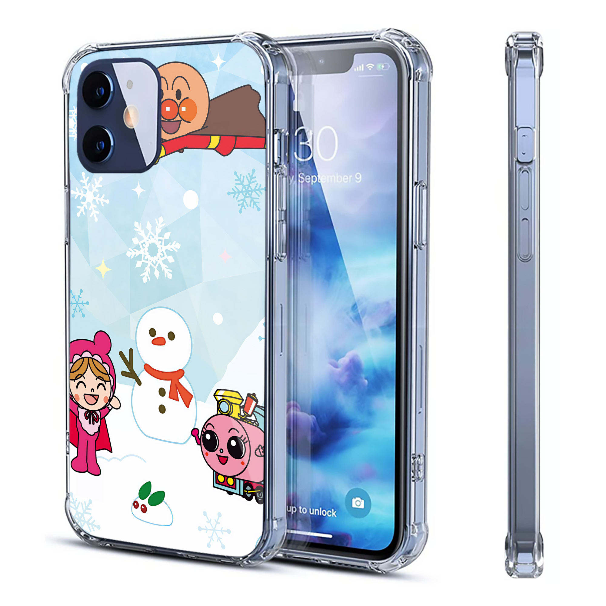 （画像用） アンパンマン Anpanman 【iPhone 12シリーズ対応】透明スマホケース（クリアソフトケース）